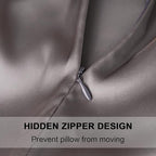 Mulberry Silk Pillowcase for Hair and Skin,King Size Cooling Silk Pillow Case with Hidden Zipper,Allergen Proof Dual Sides Soft Breathable Smooth Silk Pillow Cover for Women(King,Dark Gray)