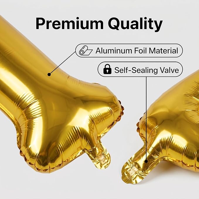 YPSelected 16 Inch Foil Mylar Number Balloons 0-9 - Image 6