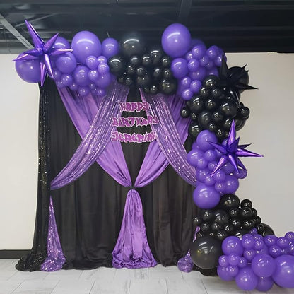 Voircoloria 130pcs Purple Balloons Garland Arch Kit, 18 12 10 5 Inch | - Image 5