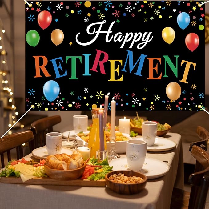 Retirement Banner, Large Happy Retirement Banner Backdrop, Farewell Party - Image 4
