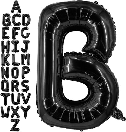 40 Inch Black Letter B Balloons, DIY Phrase Foil Alphabet Letter B Balloons DIY by LHOAVWE