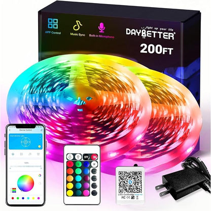 DAYBETTER Smart RGB Led Strip Lights, 200ft Led Lights by DAYBETTER