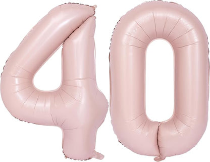 40 In Matte Pink Number Balloons Helium Foil Mylar Balloon Digital 40 | Suitable by Exquisitehighqualitypartydecorationstomeetyoureveryneed%EF%BC%81