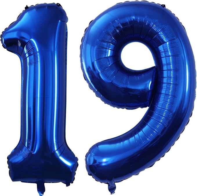 Number 19 Balloons for 19th Birthday Sweet 19 Party Decorations, 42 Inch Jumbo by GOER