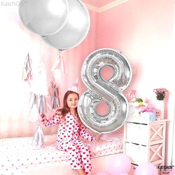 KatchOn, Giant Silver Number 8 Balloon - Image 8