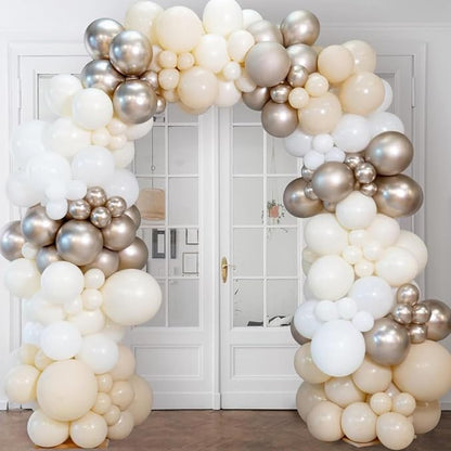 Voircoloria 90pcs White Sand Balloons Garland Arch Kit, 18 12 10 5 Inch | - Image 7