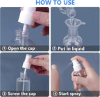 4 Pack 1 Oz (30ml) Mini Spray Bottles Clear Travel Size Spray Bottles Leak Proof with Funnels and Labels
