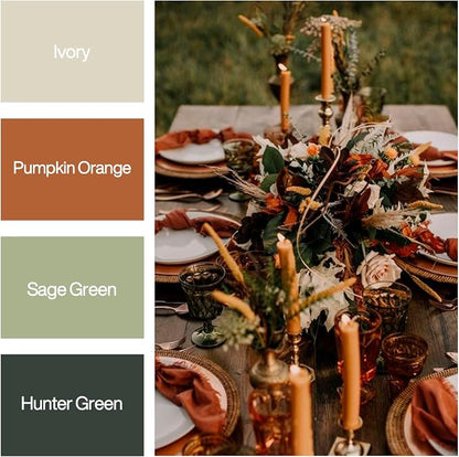 PartyWoo Green and Orange White Crepe Paper Streamers 6pcs 492 FT | Birthday - Image 3