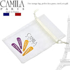 Camila Paris CP1330A French Hair Barrettes Clips, Snap Hair Slides Clic Clac for Women, Styling Girls Side Slide-in Metal Snap Pin Hair Accessories for Women. Strong Hold, No Slip Grip, Made in France
