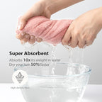 YFONG 3 Pack Microfiber Hair Towel Wrap for Women Girls, Super Absorbent Turban Towels for Drying Wet Hair, Anti Frizz Head Towels for Curly All Hair Style, Turbie Twist (Pink,White, Gray)