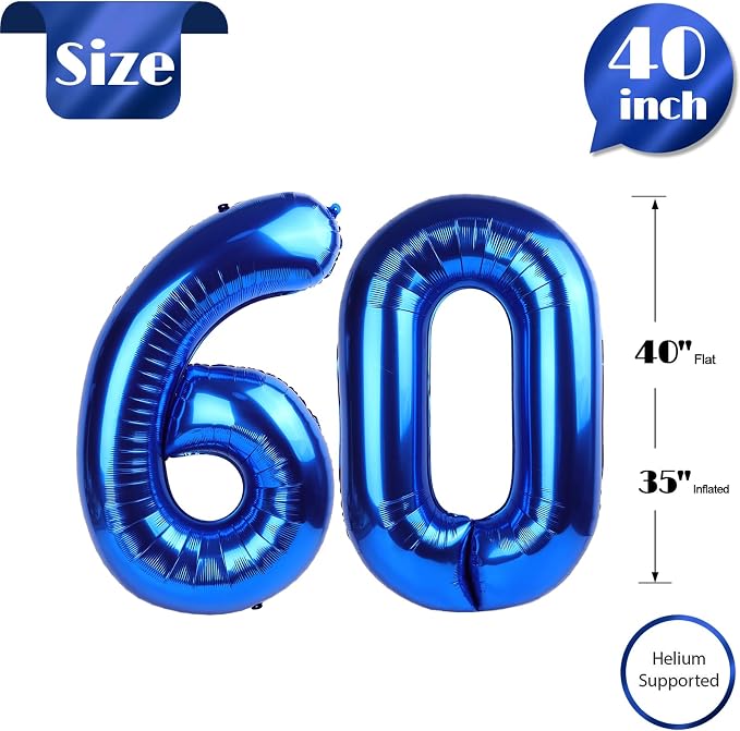Navy Blue 60 Balloon - Image 6