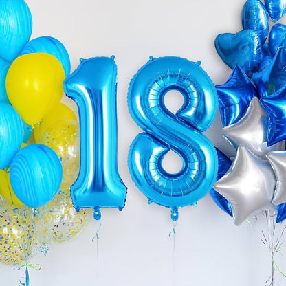 Blue Number 1 Balloon 40 Inch, Big Large Foil Helium Number Balloons, Jumbo - Image 4