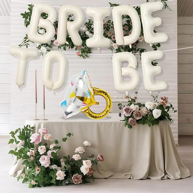 Beige Bachelorette Party Decorations, Cream White Sand Bride To Be Bridal - Image 6