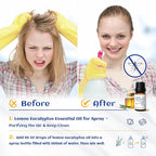 HIQILI Lemon Eucalyptus Oil, for Spary, Diffuser, Indoors, Outdoors, Garden, Yard, 100% Pure Natural - 0.33 Fl Oz