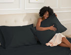 Sunflower King Pillowcases Set of 2, 100% Cotton King Size Pillow Cases 2, 20×40 inches Black, Soft and Breathable