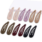 Metal Snap Hair Clips Water Drop No Slip Hair Barrettes for Women Large Hair Clips For Thick And Thin Fine Hair,Multi-colored,2.67 x 0.7 Inches,12 PCS