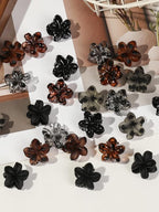 24 Small Hair Clips for Women Girls - Non-Slip Grip&Tangle-Free,Durable Plastic Mini Claw Clips (Tortoise & Black) for Thin/Medium Hair