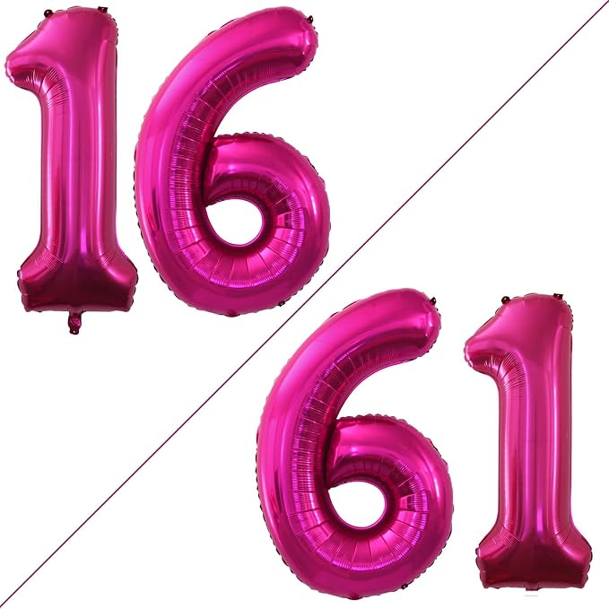 Number 16 Balloons for 16th Birthday Sweet 16 Party Decorations, 42 Inch Jumbo by GOER