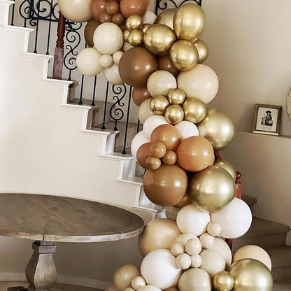 Brown and Gold Balloons, Latex Helium Balloon - Image 6