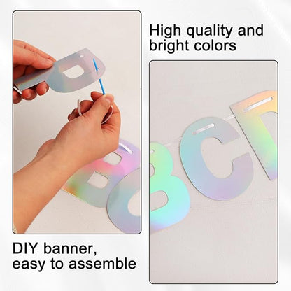 BEISHIDA Laser Silver 116 PCS A-Z DIY Letter Custom Banner Party Decor | 111 - Image 3