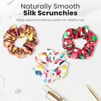 cute design scrunchies for all hair type elastic hair band great for ponytails XL srcunchies set these soft hair ties is great for every occasion (polka dot)