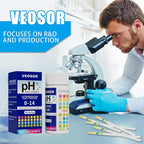 PH Test Strips 0-14, 200 Strips Universal Litmus Papers PH Test Strips for Urine & Saliva & Water & Food, Quickly Test Alkalinity and Acidity Levels, Get Highly Accurate Results in Seconds