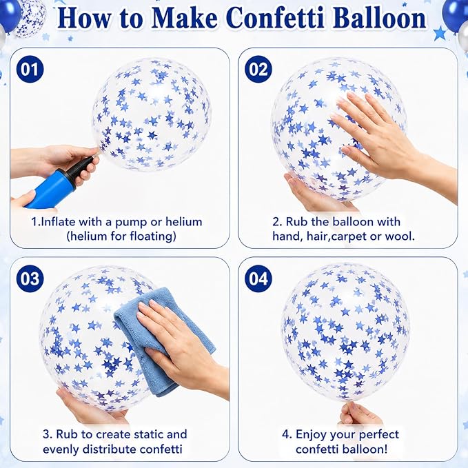 Navy Silver Balloons - Image 8