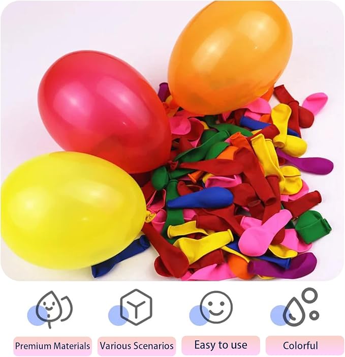 Assorted Colors Balloons, 500 Pack 3 Inch Rainbow Latex Balloons, Small - Image 2