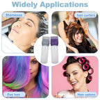 ELANE 4 Pack Root Comb Applicator Bottle for Hair Oiling, Dye, Shampoos and Salons (Purple+Grey)