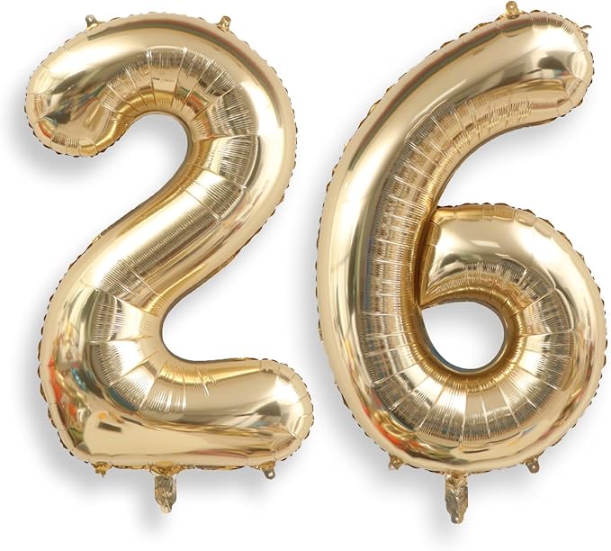 AULE 40 Inch Light Gold 26 Balloon Number Foil 0-9 Birthday Big Numbers | by AULE