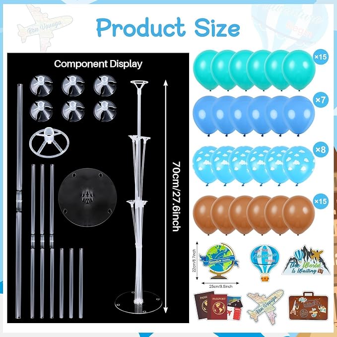 12 Sets Balloon Stand Kit For Table Balloon Sticks - Image 3