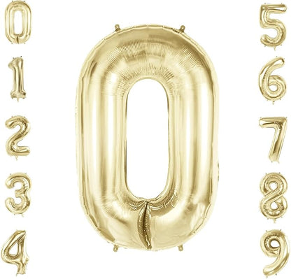 Number 0 Balloons for Birthday Party Decorations, 40 Inch 0-100 Anniversary by Joycard