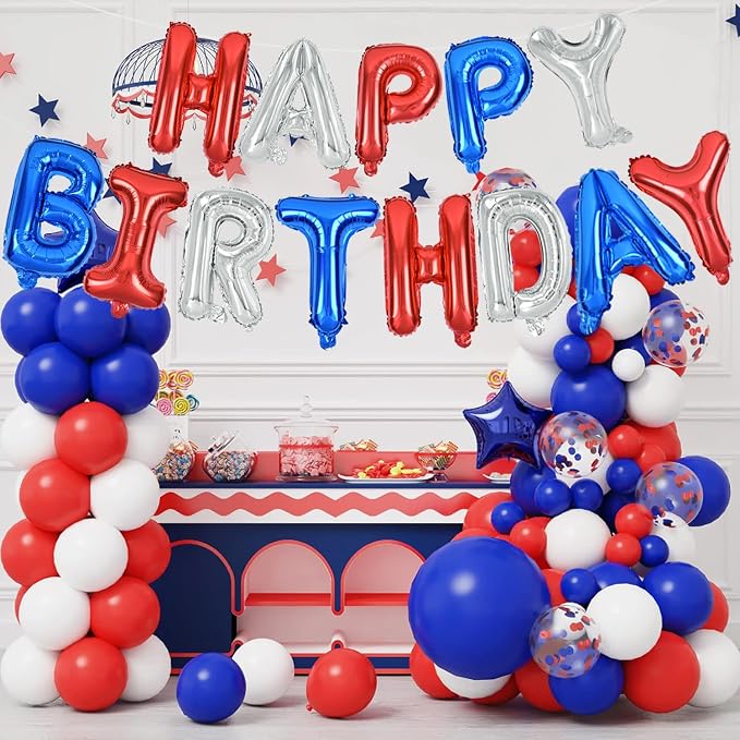 TONIFUL Happy Birthday Balloons Banner 16 Inch Mylar Letters Birthday Sign - Image 4
