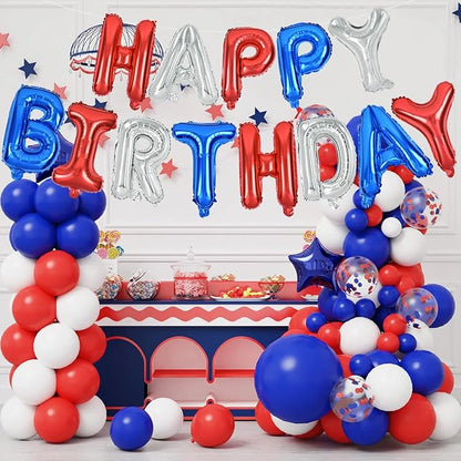 TONIFUL Happy Birthday Balloons Banner 16 Inch Mylar Letters Birthday Sign - Image 4