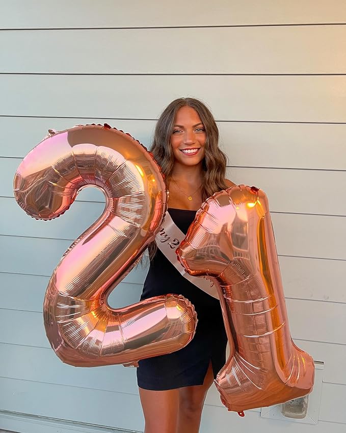 Rose Gold 21 Balloon - Image 2