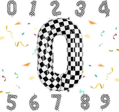 40 Inch Checkered Number Balloon by Unknown