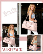 Gym Bag Womens,Travel Duffel Carry on Bag Sport Tote Bag Weekend Overnight Bag