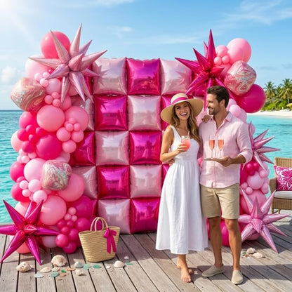 HILAVO Hot Pink Square Balloons Wall - Image 5