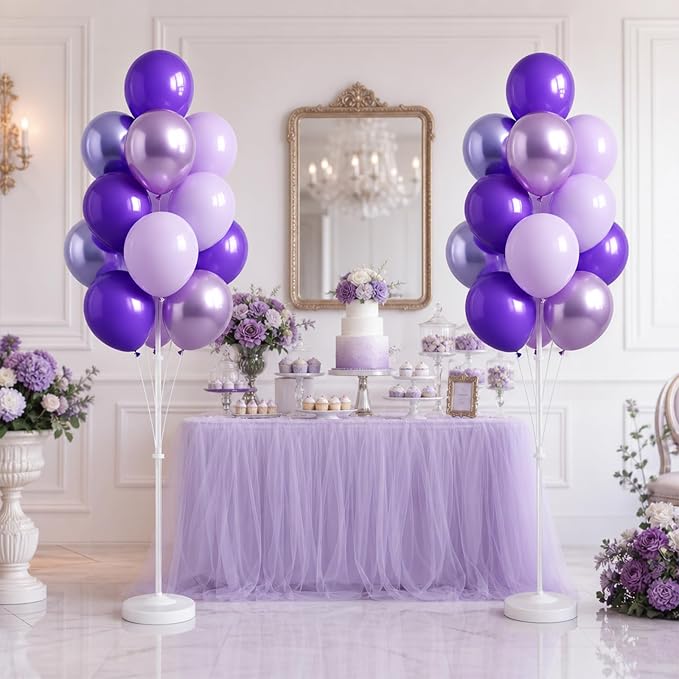 Lavender Balloons Column Kit for Floor or Table - Image 7