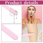 4 PCS Non-Stick Wax Spatulas Set, Silicone Wax Applicator Different Sizes Scrapers Reusable Silicone Stirring Stick For Home Salon Body Use (Pink)