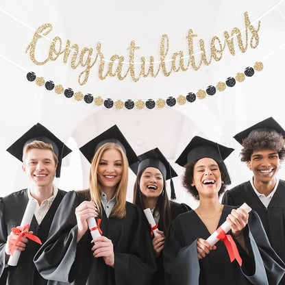 jijAcraft Congratulation Graduation Banner, Pre-strung Congratulation Party - Image 6