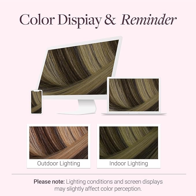 GOO GOO Clip in Hair Extensions Real Human Hair, Remy Human Hair Extensions Clip ins for Women, Natural Human Hair, 18inch 120g 7Pcs, 4/26/4 Balayage Chocolate Brown to Honey Blonde