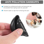 6pcs Earmuffs Heat Protector for Hair Black Ear Cuff Black Hair Dye Ear Protectors for Hair Dryer Ear Protector for Salon Hair Salon Earmuffs Hair Dyeing Supplies Plastic Hairbrush