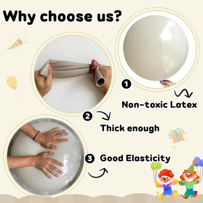 30pcs White Sand Balloons 18 Inch Large Balloon - Image 3