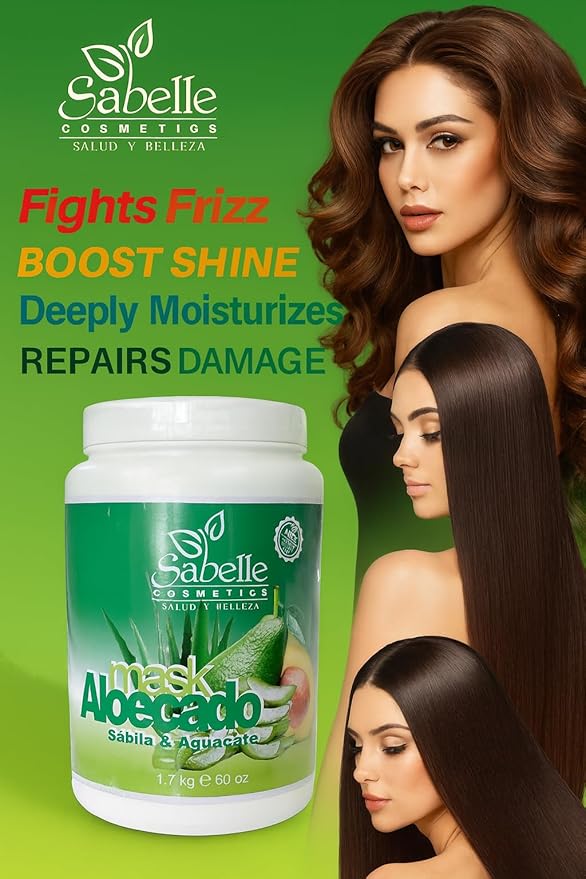Aloe and Avocado Hair Mask Treatment, Sulfate Free, Professional Use, 60 oz. Hair Salon, Beauty Salon