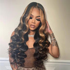 P1B/30 Human Hair Bundles Body Wave Highlight Brown Color Body Wave Bundle 100% Real Human Hair And True To Length 14 16 18 Inch 3 Pcs/Pack