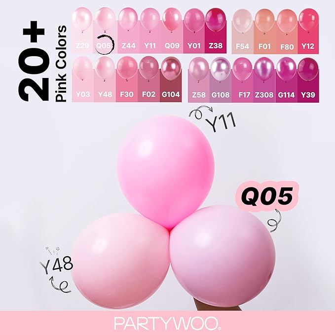 PartyWoo Baby Pink Balloons 85pcs Pastel Pale Light Pink Color | 18 12 10 5 - Image 4