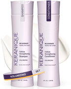 Keranique Volumizing Shampoo and Conditioner Set for Hair Repair and Growth with Biotin and Keratin for Women, Thinning Hair Formula, 8 Fl Oz Each