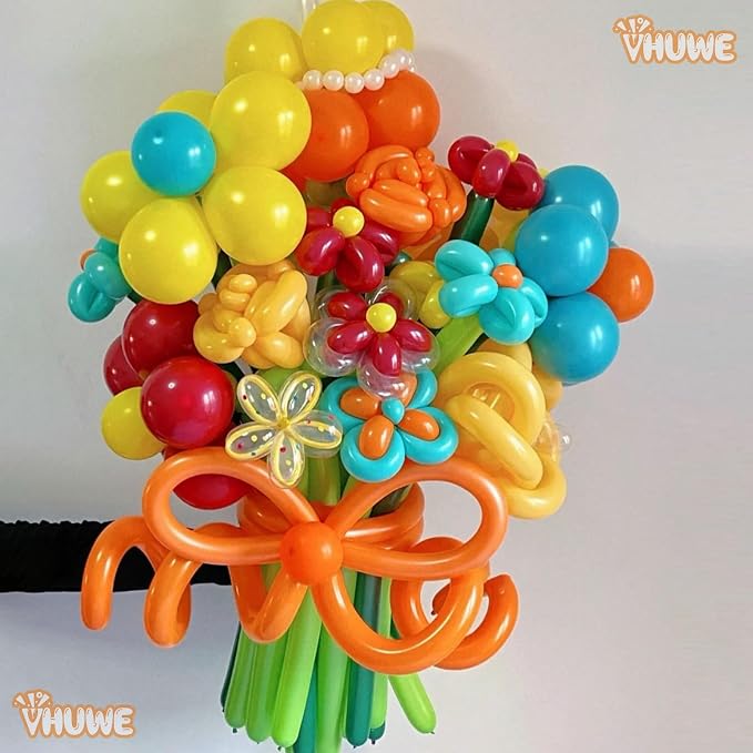 260 Balloons Orange, Thickened 100 Pack Long Balloons Twisting Skinny Magic - Image 7