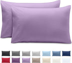 Bare Home Microfiber Pillow Cases - Standard Size Set of 2 - Cooling Pillowcases - Double Brushed - Easy Care - Envelope Closure (Standard Pillowcase Set of 2, Lavender)